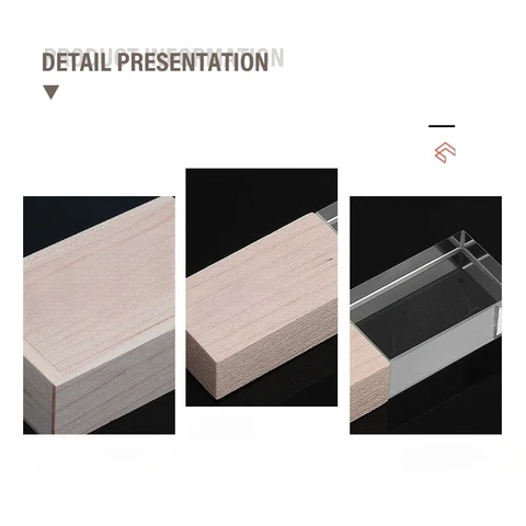 JASTER Crystal USB 3.0 флэш-накопитель 128 ГБ в деревянной коробке, 64 ГБ, высокоскоростная карта памяти, 32 ГБ, креативная водонепроницаемая подарочная палочка