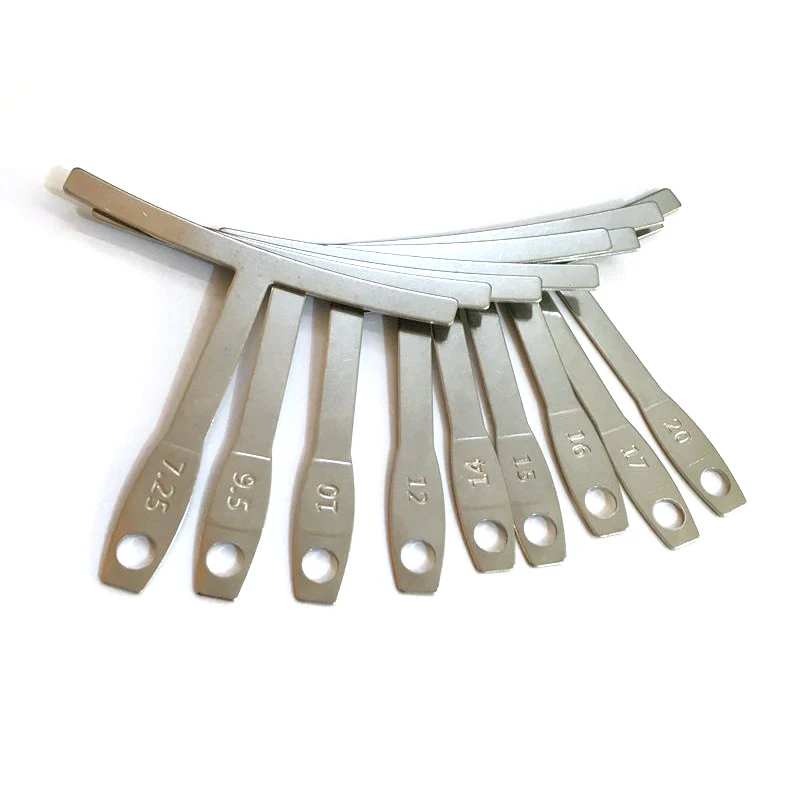 

9Pcs Guitar Under String Radius Gauge Stainless Steel Guitar Builder luthier tools bass strings Repair Set Bass String Measure