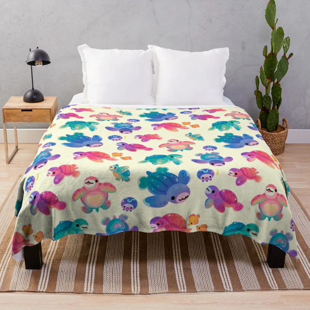 

Комплект постельного белья, одеяло с помпоном, меховое одеяло, утяжеленное одеяло, морская черепаха, яркое одеяло s