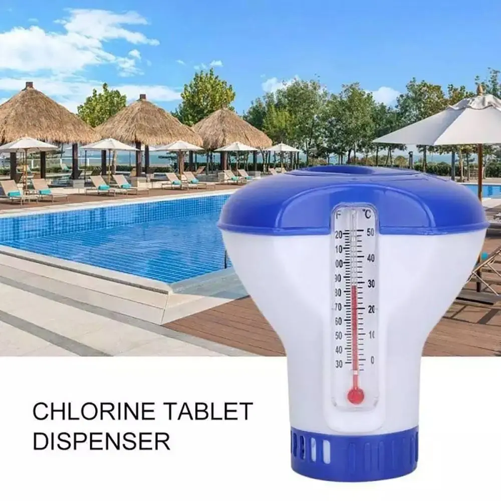 

Thermometer Chemical Dispenser Pool Chlorine Floater Chlorine Tablets Dispenser Bromine Tablet Holder Tablet Floater