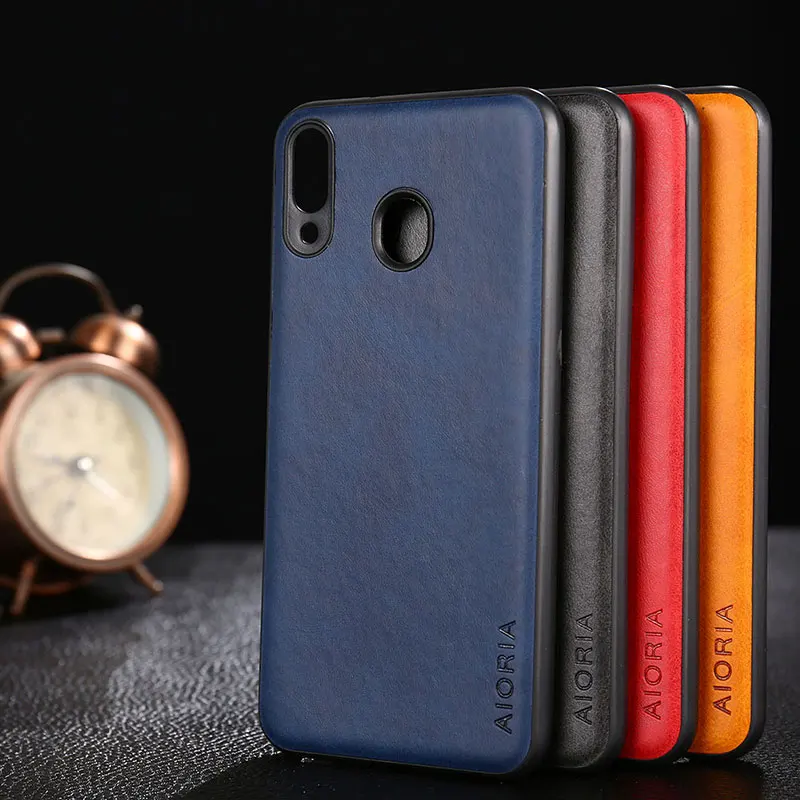 

Case for Samsung Galaxy M20 coque Luxury Vintage leather Skin soft silicone phone cover for samsung galaxy m20 case funda capa
