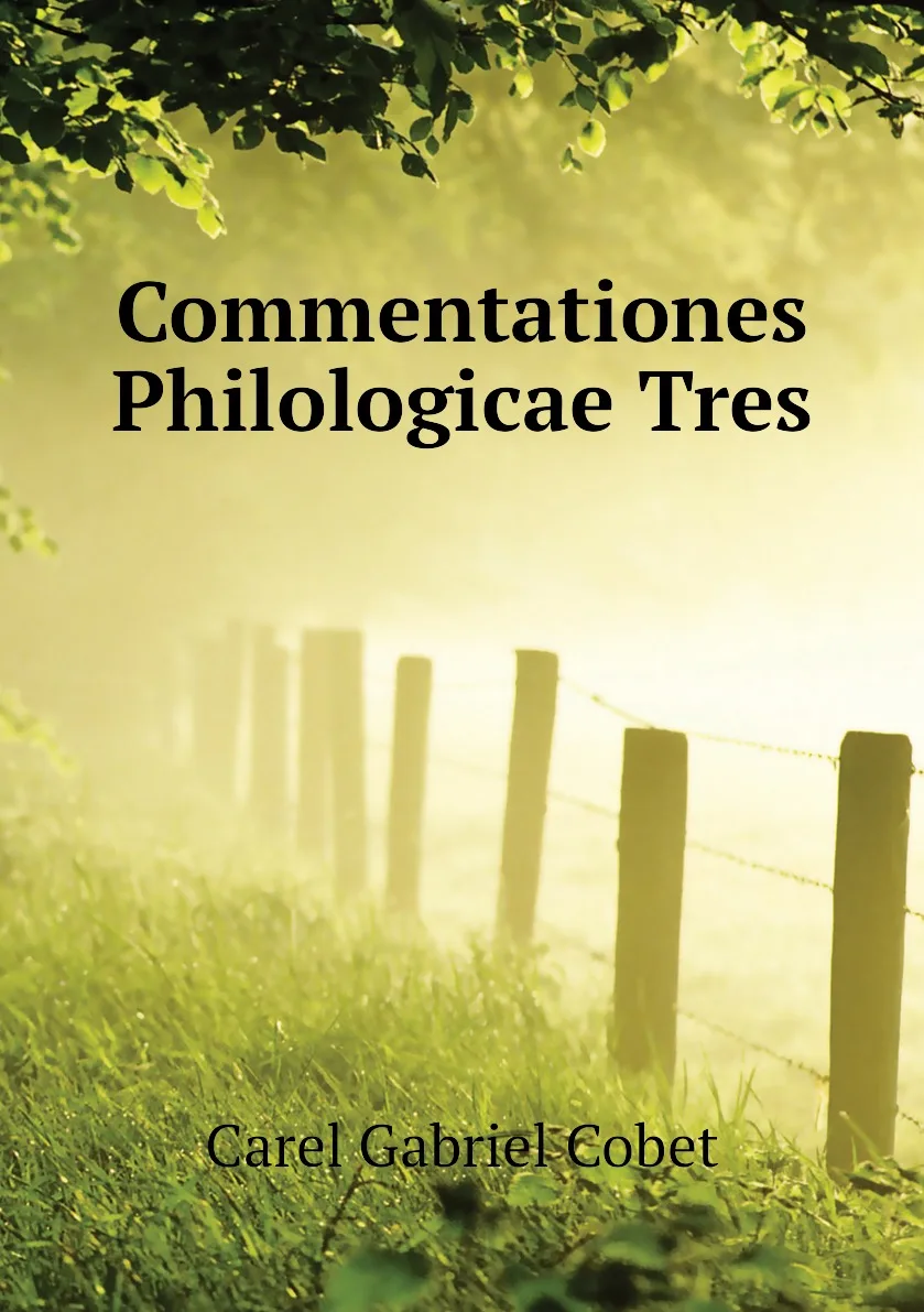 Книга Commentationes Philologicae Tres. Cobet Carel Gabriel - купить по выгодной цене |