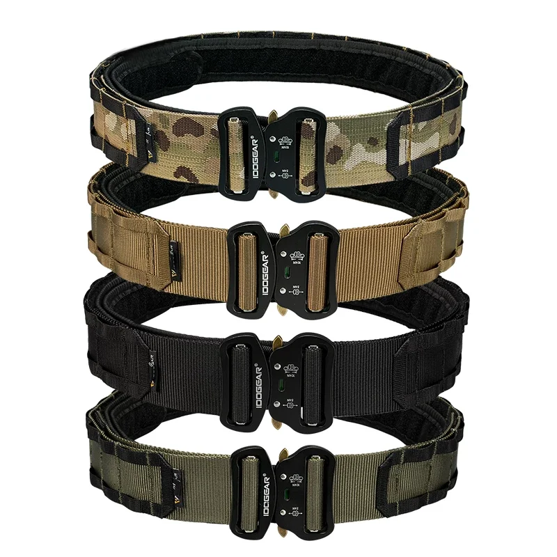 

Tactical 2 inch Combat Belt Quick Release Buckle MOLLE Military Hunting Airsoft Mens Belt Durable Outdoor Wargame
