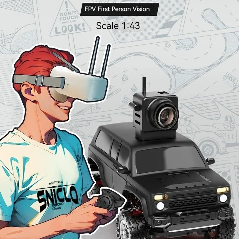 2024 Sniclo Mini Fpv First Person Vision 1:43 Автомобиль с дистанционным управлением Rc 4wd Праздничные