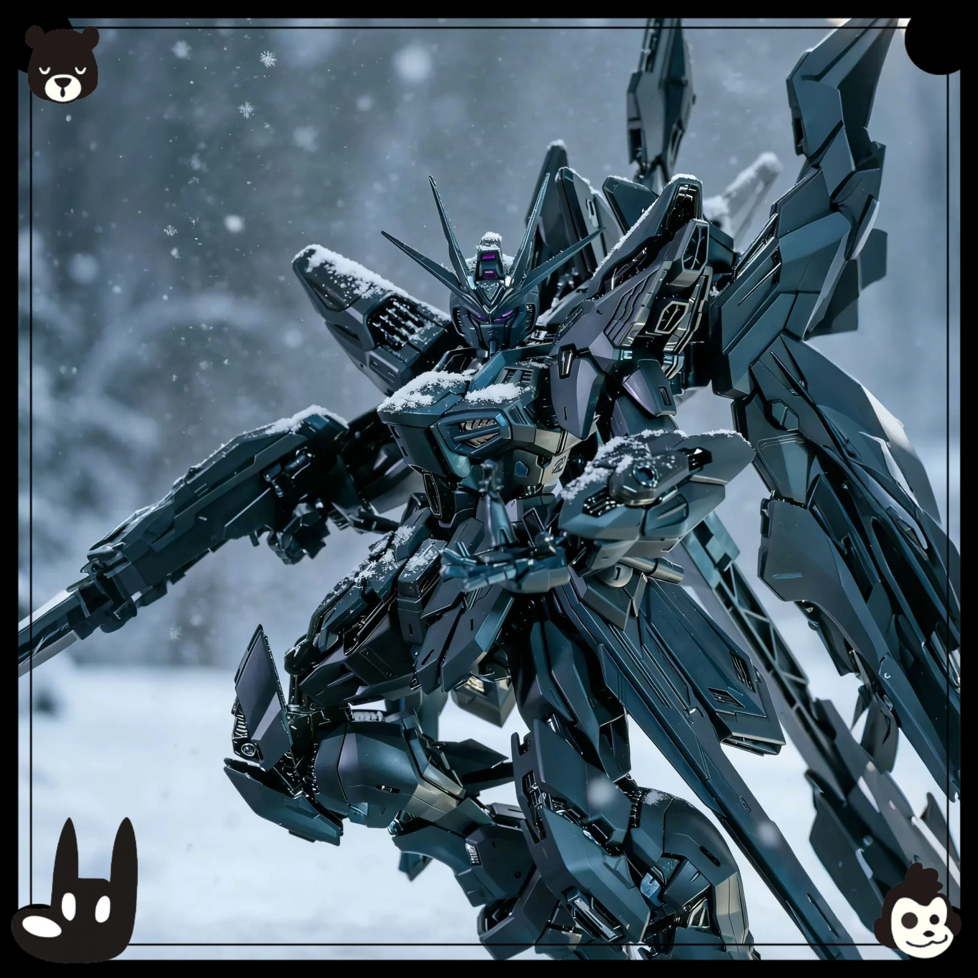 Фото Коллекционная модель LuckModra Collect Spot, Long MGEX Black Strike Midnight Free, цветовая схема Gundam, масштаб 1/100, для самостоятельной сборки и ремонта, меха для сборки своими руками. №4