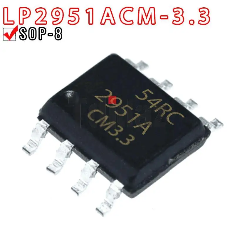 10 шт LP2951ACM-3.3 SOP8 LP2951ACM LP2951 SOP-8 2951A CM3.3 LP2951CMX LP2951CM