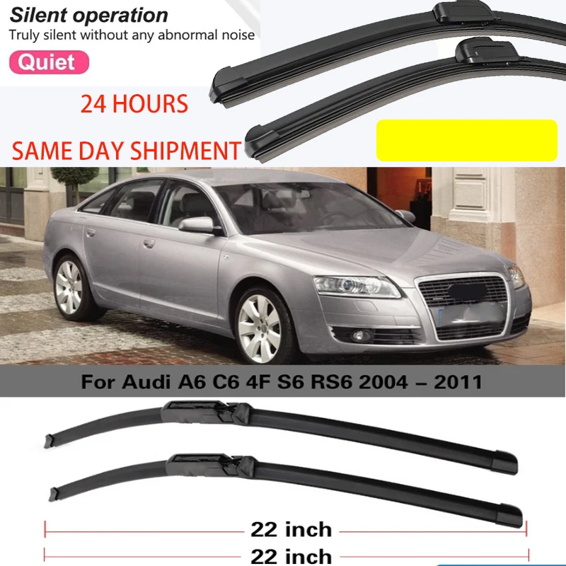 

Передние щетки стеклоочистителя для Audi A6 C6 4F S6 RS6 2004-2011 2010 2009 2008 2007 Лобовое стекло Переднее стекло 22 "+ 22"