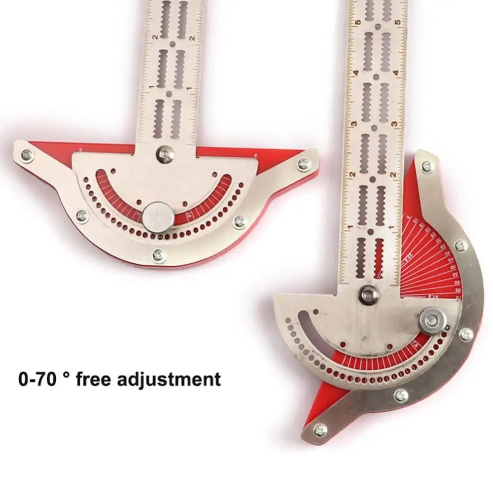 

1Pcs T-Type Woodworkers Edge Rule Protractor Woodworking Ruler Angle Measure Stainless Steel Carpentry Layout Carpenter Tools
