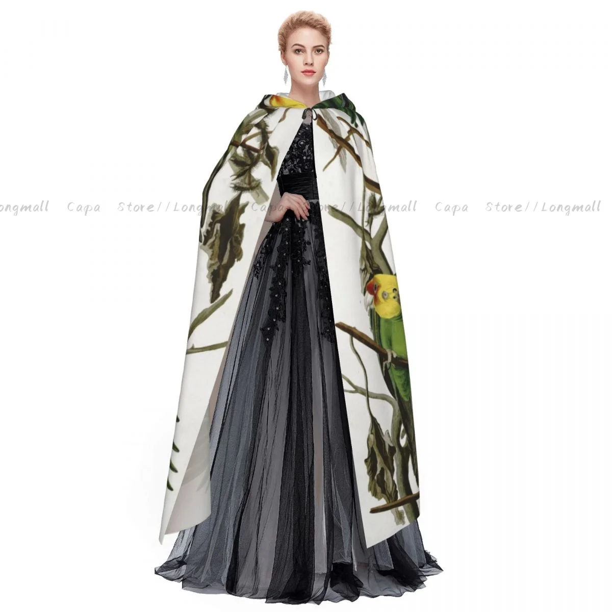 Взрослый женский халат с капюшоном Каролина накидка на Хэллоуин длинный косплей
