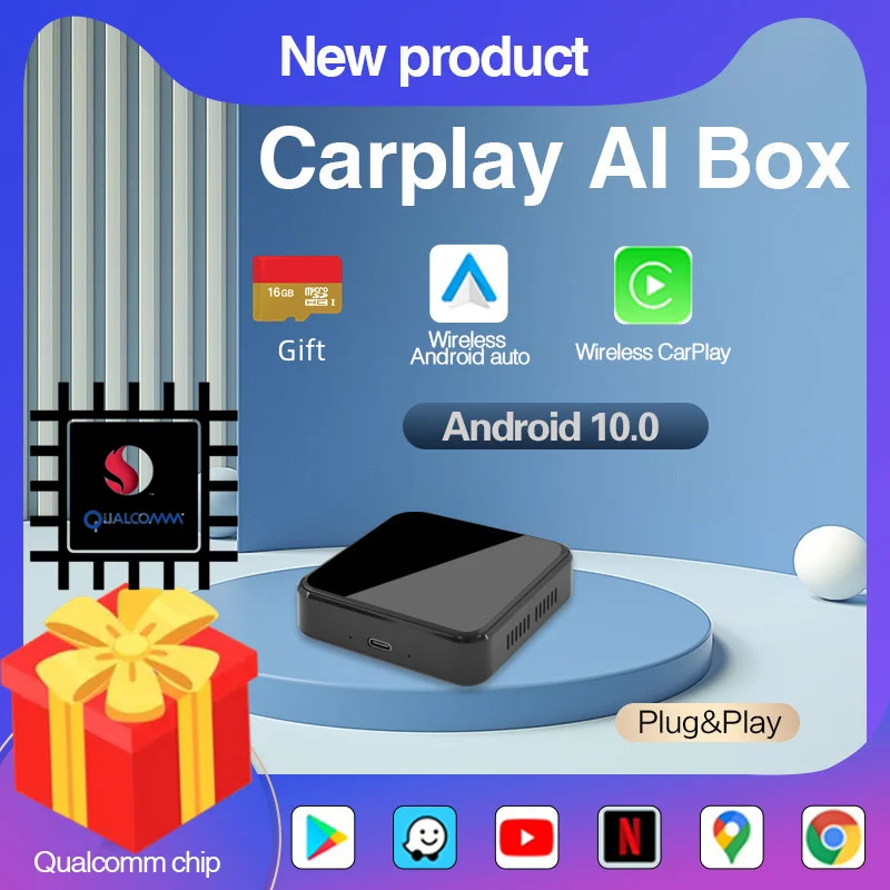 

Carplay Ai Box For Ford Focus Mondeo Chevrolet Cruze Captiva Car Multimedia Player Android 10.0 System Wireless Link Netflix