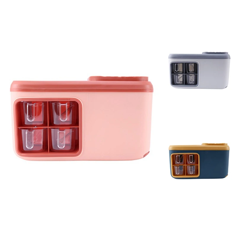 

Countertop Spice Storage Rack(4 Grid)-For Spice Jars,Cutlery Knife Chopping Board Kitchenware Overall Holder