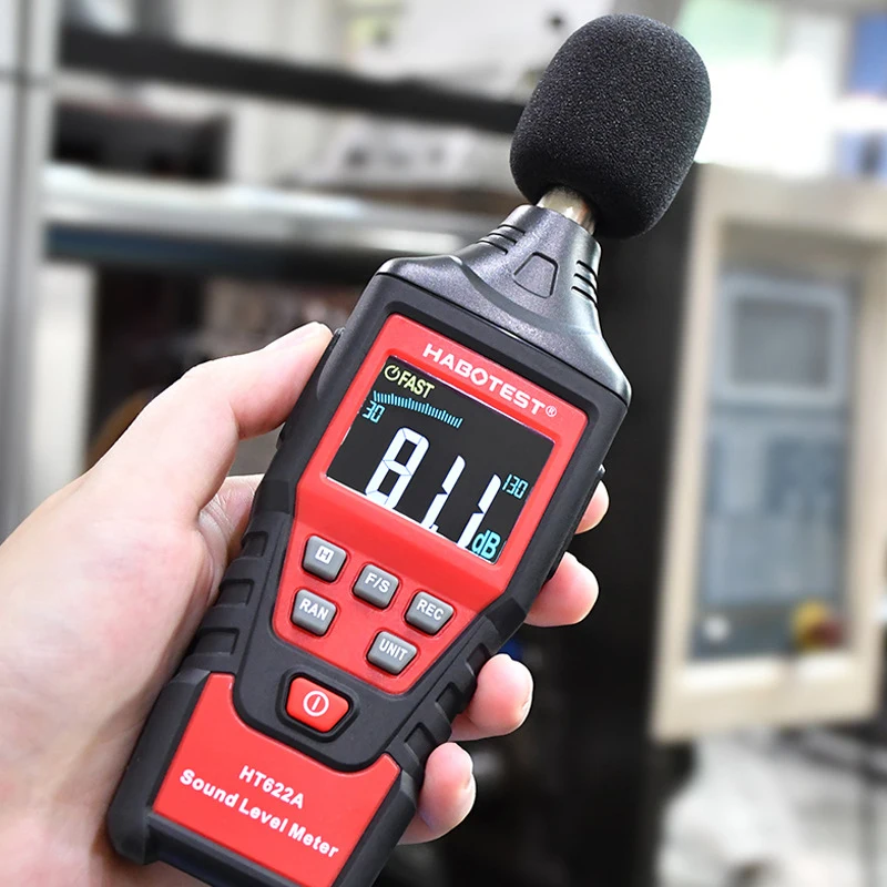 Цифровой измеритель уровня звука профессиональный детектор шума с цветным