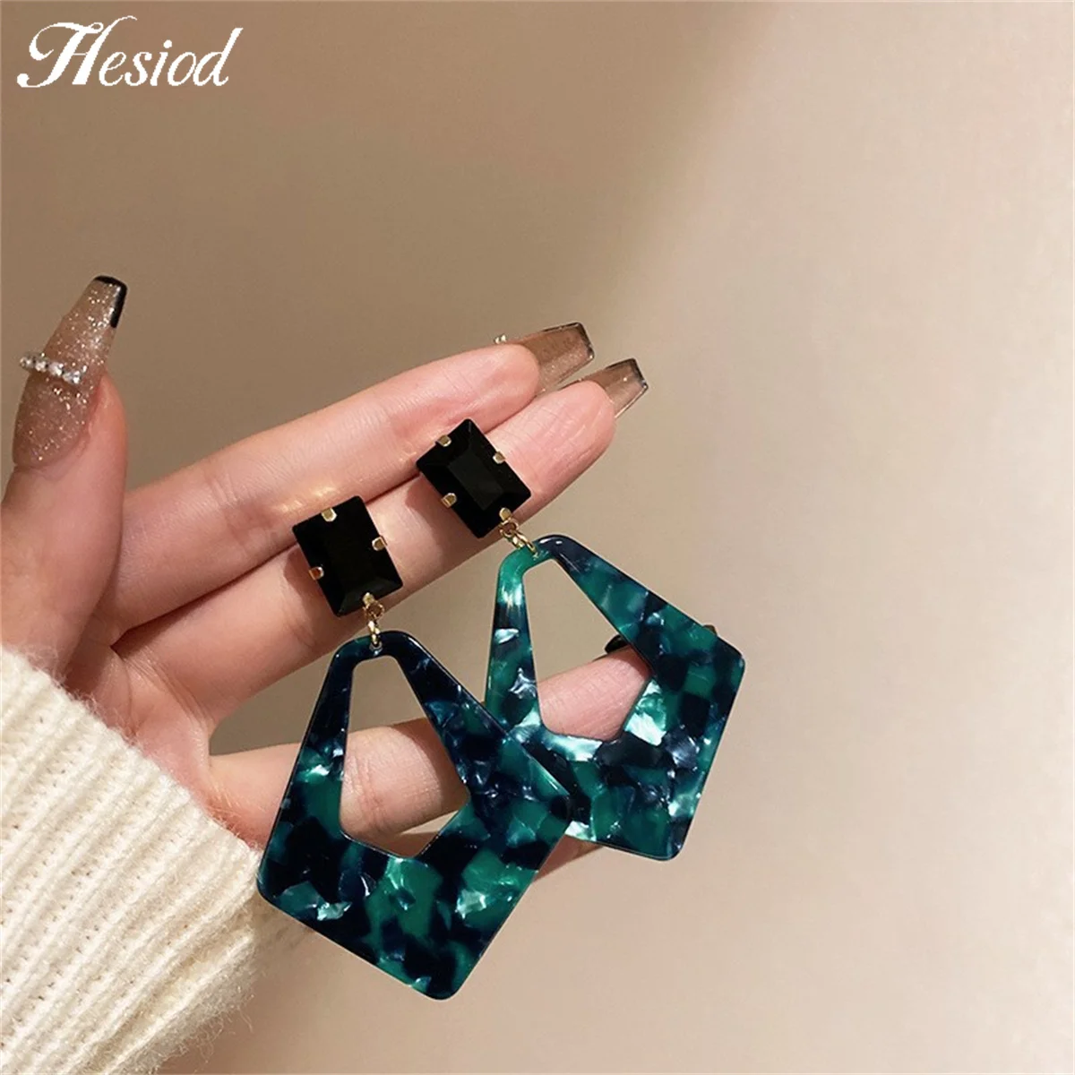 

Geometry Designer Colorful Acrylic Drop Dangle Earrings For Women Trendy Banquet Jewelry Accessories Gifts