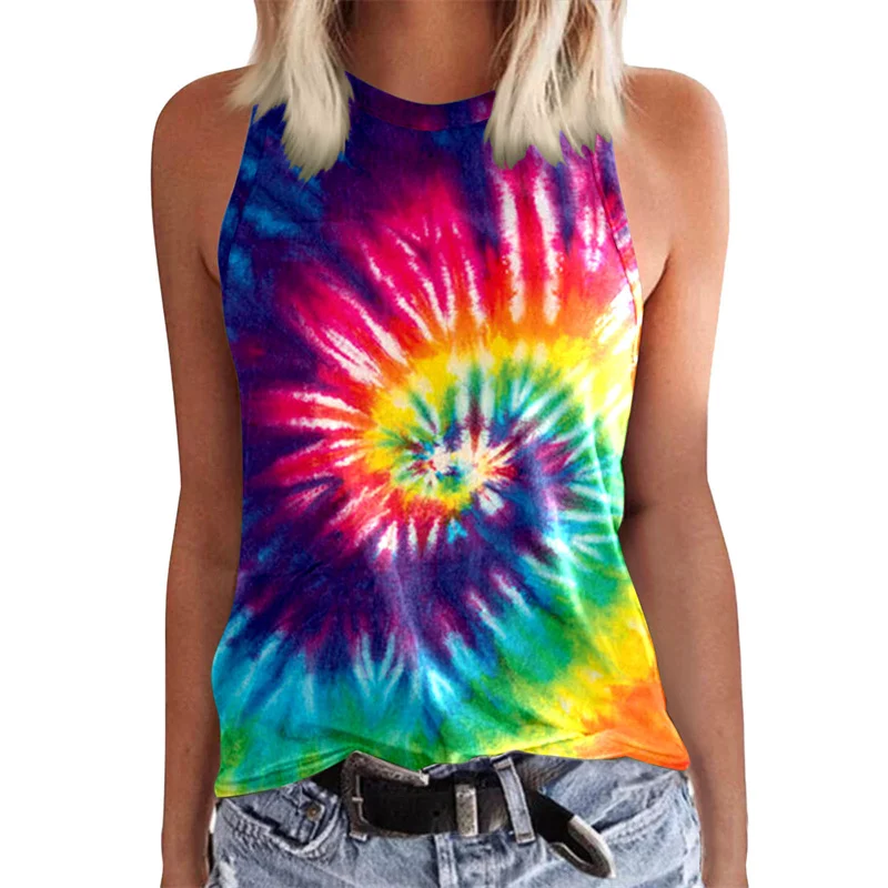 

2023 Women's vest Vest Underwear Fashion Ethnic style printed couple T-shirt Streetwear Harajuku Casual Sleeveless plus size 201
