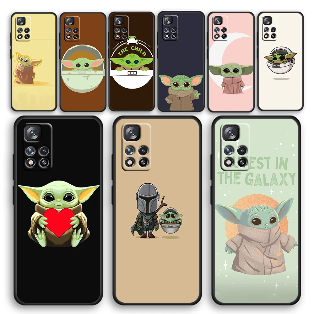 

Star Wars Lovely Yoda Soft Black Phone Case For Xiaomi Redmi Note 11 11T 10 Pro 10S 9 9S 9T 8 8T 7 4G 5G Cover Shell Coque Capa