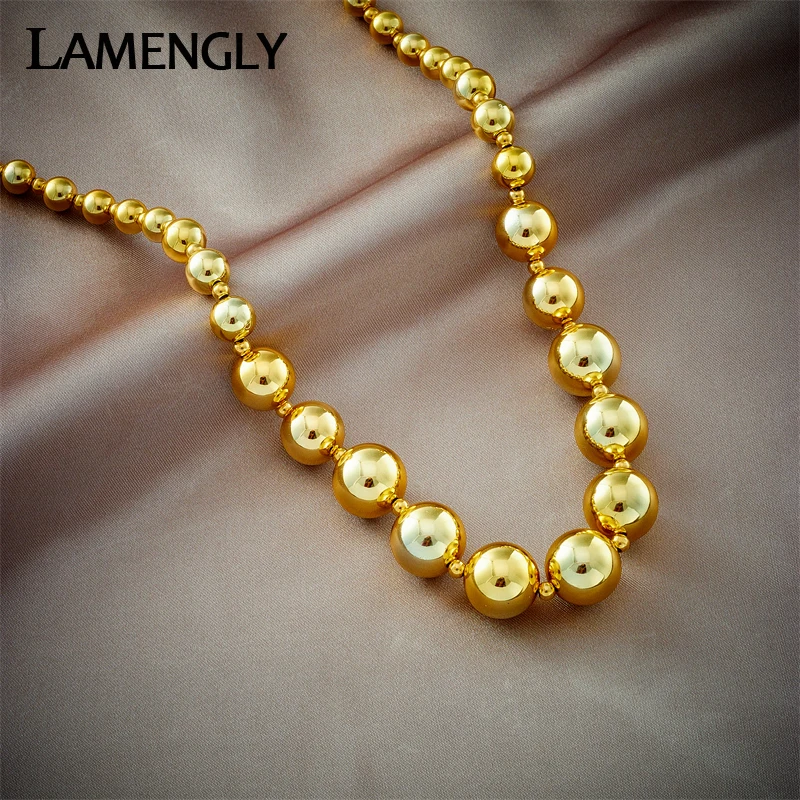 

Ожерелье LAMENGLY 316L из нержавеющей стали с подвеской в виде сердца и глаз для женщин, винтажная Этническая цепочка для девушек, змея, ювелирные изделия, подарки вечерние Ринок