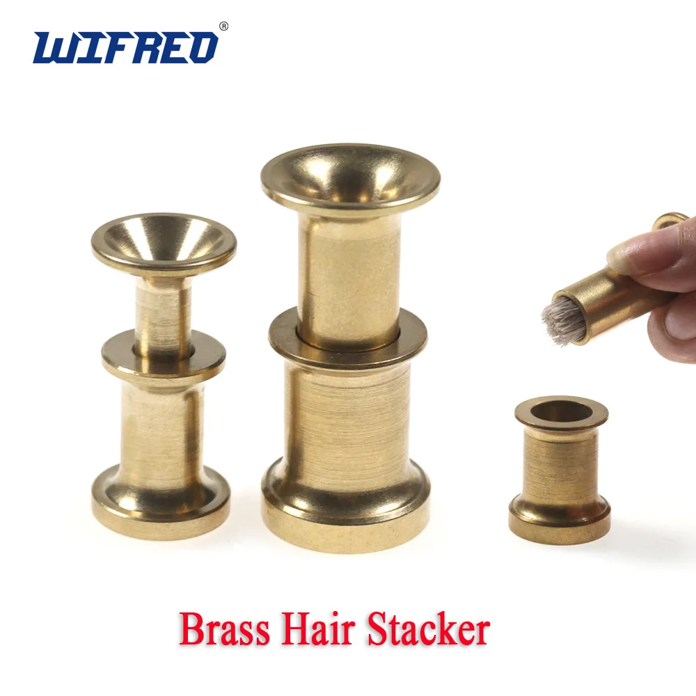 

Wifreo Brass Hair Stacker Fly Tying Tool Detachable Pesca Trout Fly Fur Hair Finishing Bait Lure Making Fishing Tackle