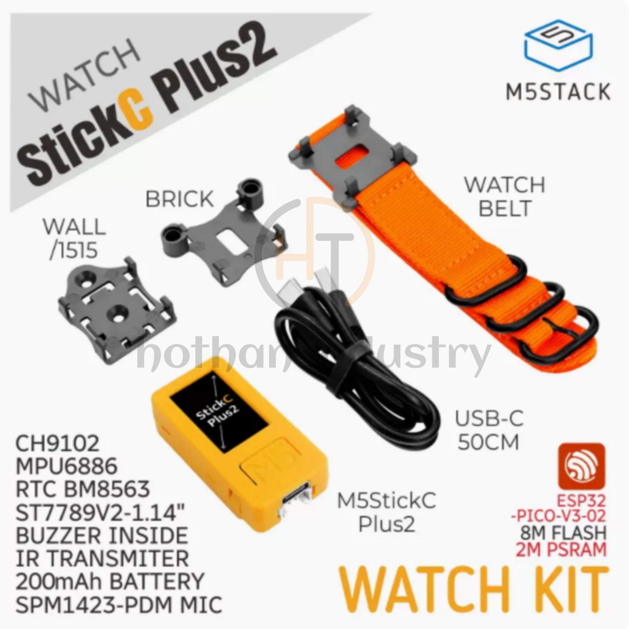 (1 шт.) 100% новый M5Stack StickC PLUS2 официальный комплект мини разработки IoT большой экран