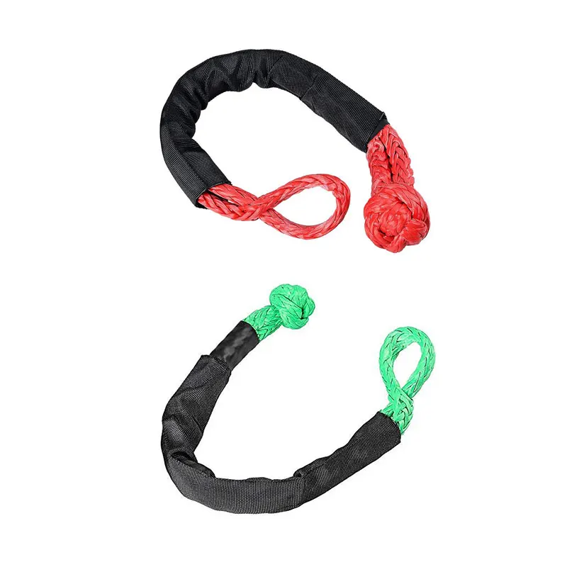 

15T Break Strength Synthetic Soft Shackle Rugged Shackles With Protective Sleeve Tow Rope For Vehicle Recovery