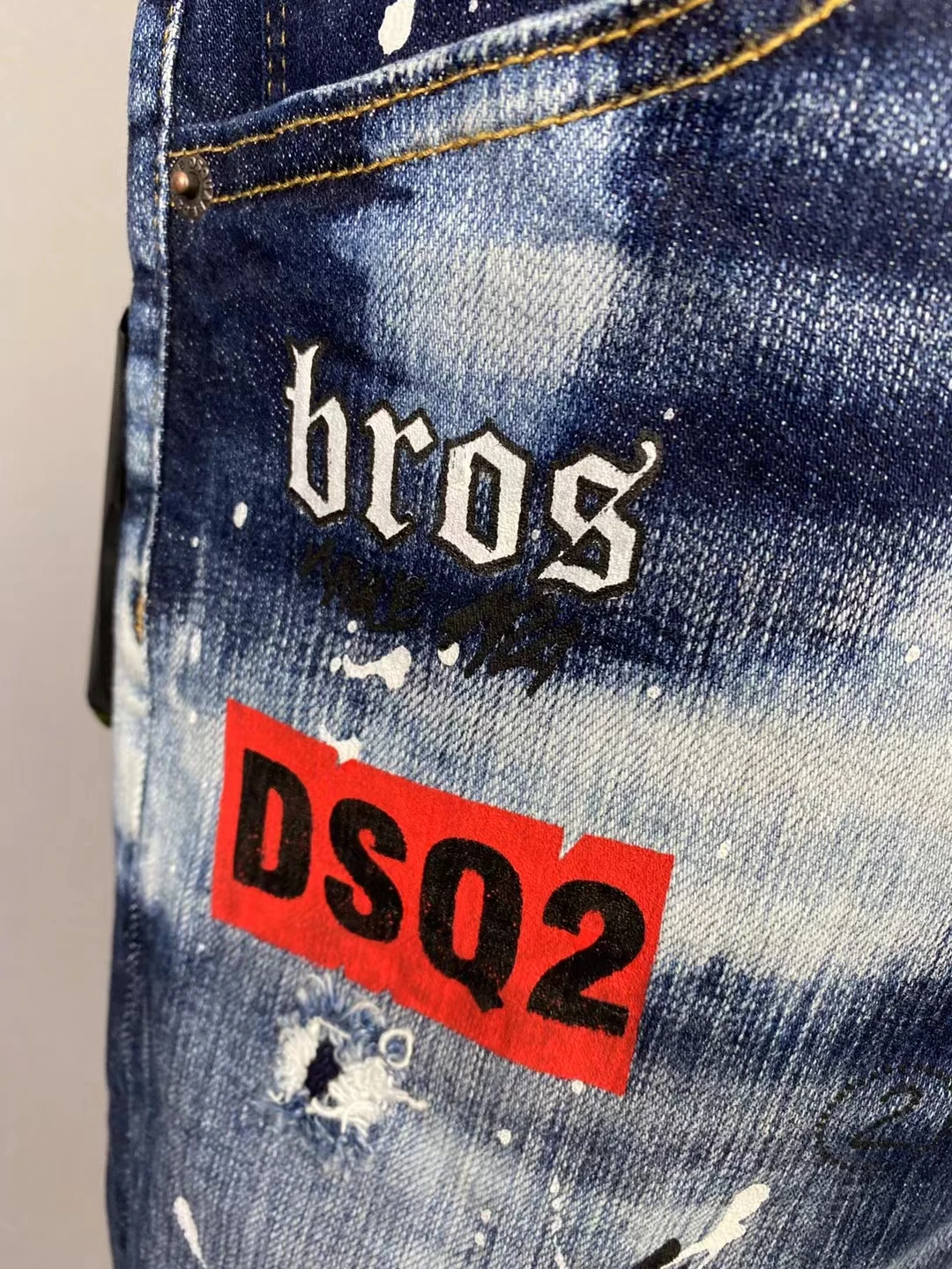 Шорты dsquared2 мужские рваные брендовая одежда бермуды летние дышащие джинсовые