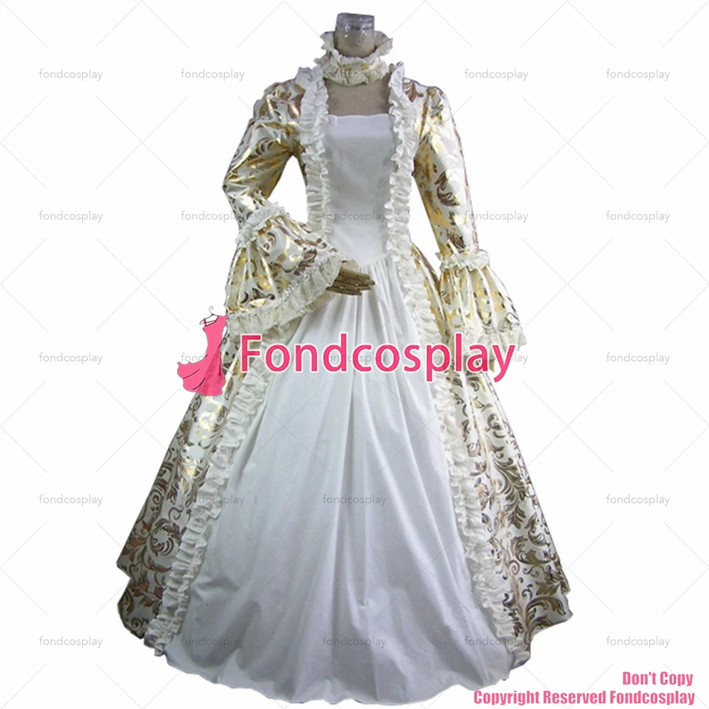 

Длинное вечернее атласное платье fondcosplay в готическом стиле, Лолита, панк, средневековое платье, куртка для CD/TV[CK1388]