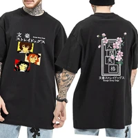 bungou stray dogs printing t shirt summer fashion cotton oversized short sleeve t shirt mens womens everyday all match tees