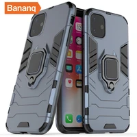 bananq shockproof armor cover for iphone 13 12 11 pro max mini x xr 5 6 7 8 plus se ring holder back cases