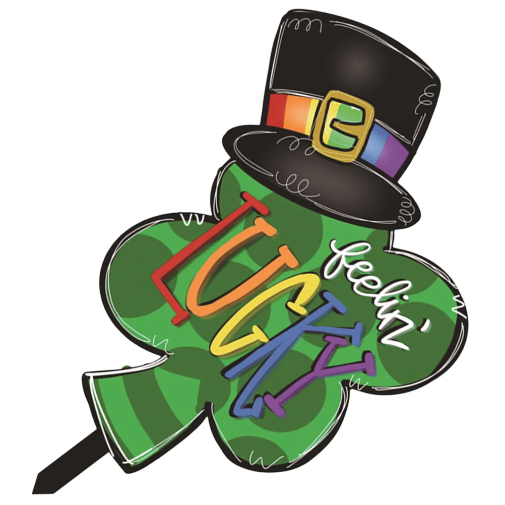 

Day Sign Yard S Patrick Decorationsst Decor Outdoor Patricks Shamrock Garden Stake Stakes Partylawn Pattyleprechaun Hat Gnomes