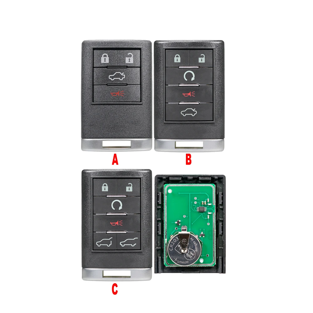 

4/5/6 Buttons Replacement Car Suv Key For Cadillac Escalade ESV EXT 2007-2014 Keyless Fob OUC6000066 Car Remote Key 315Mhz