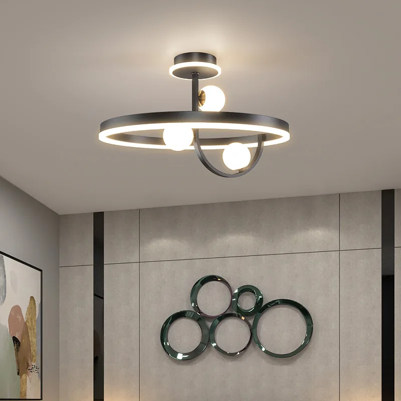

Nordic Led Pendant Lights Minimalist Iron Hanglamp For Living Room Bedroom Study Decor Lighting Modern Home Luminaire Suspension