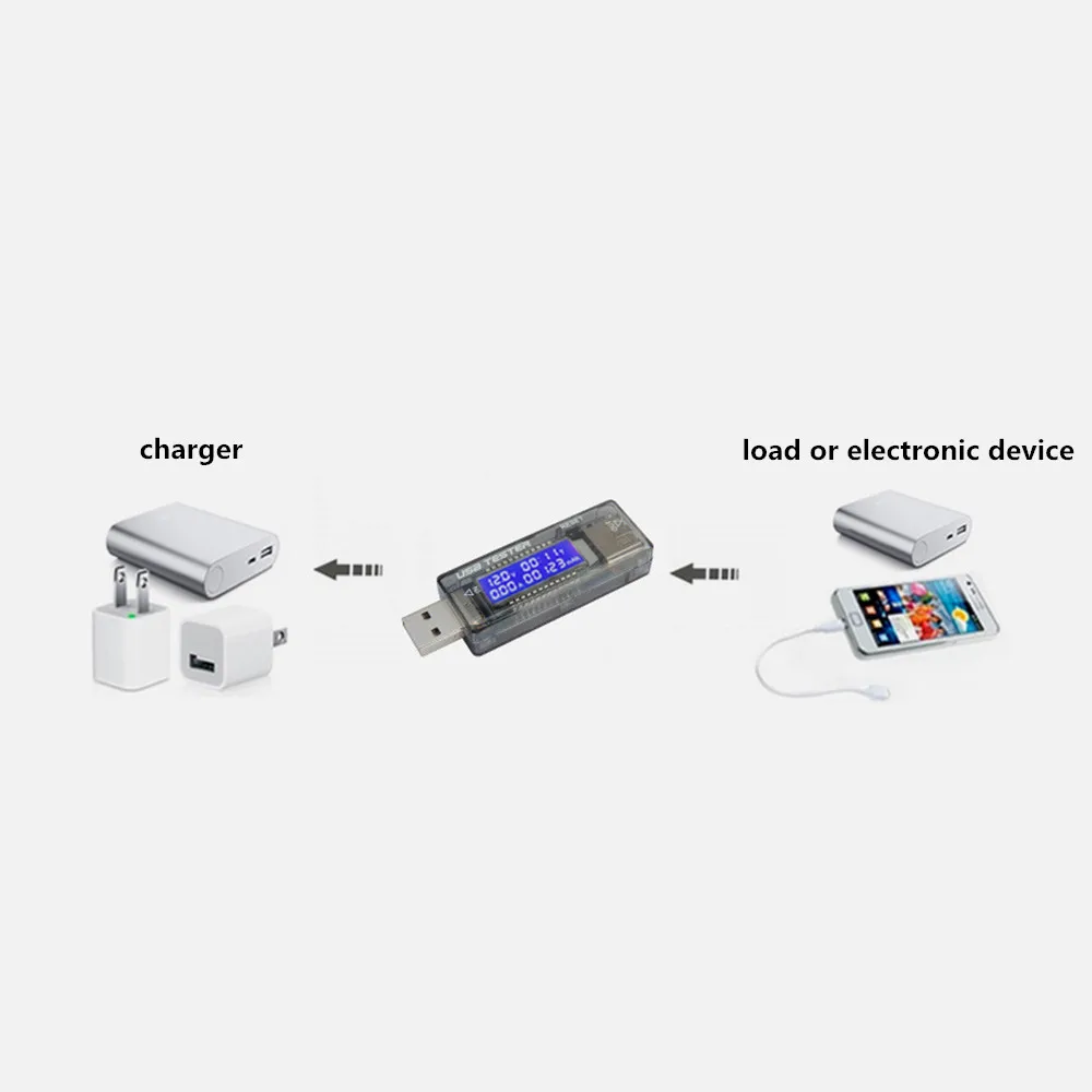USB-тестер емкости и напряжения детектор тока измеритель зарядного устройства |