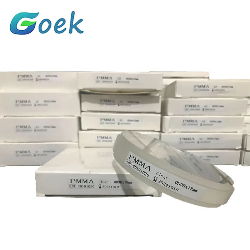 Стоматологическая полимерная Пластина PMMA 1 шт. для системы CAD/CAM 98 мм пластина