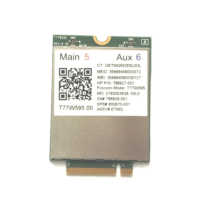 Модем Lt4120 X5 LTE T77W595 796928-001 4G WWAN M.2 150 Мбит/с для HP Probook/EliteBook 820 840 850 745 G3 640 650 645 G2