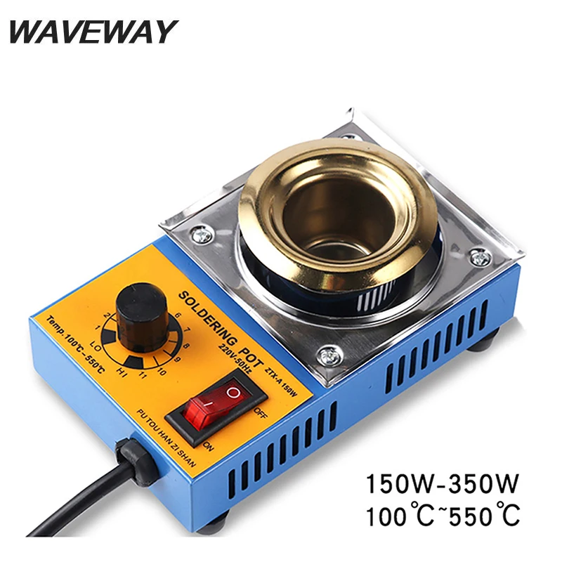 

Solder Pot Tin Melting Furnace Thermoregulation Soldering Desoldering Bath 100/80/50/38mm 200~550Centigrade Soldering Iron kit