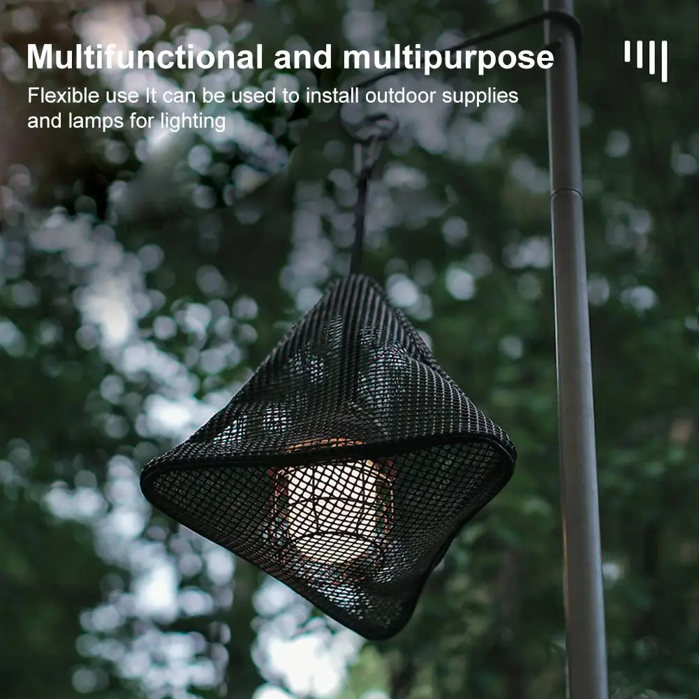 

Треугольная сетчатая подвесная сумка для хранения посуды для пикника, складная кухонная корзина, сушилка для еды, овощей, инструмент для ор...