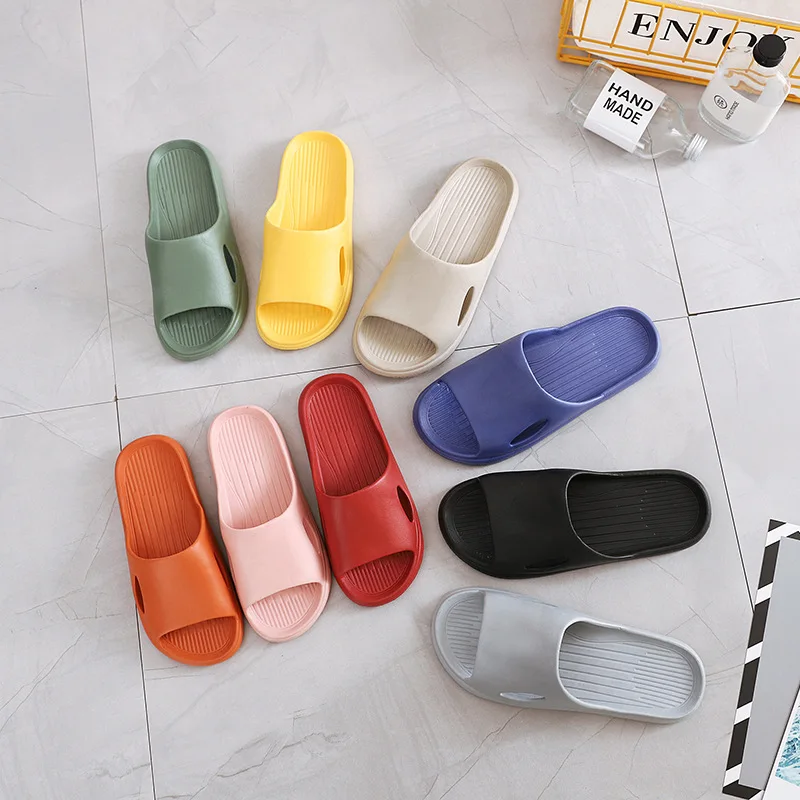 Summer Women Thick Bathroom Home Slippers Men Soft Sole Indoor Slides Female Sandals Non-Slip 2023 New
