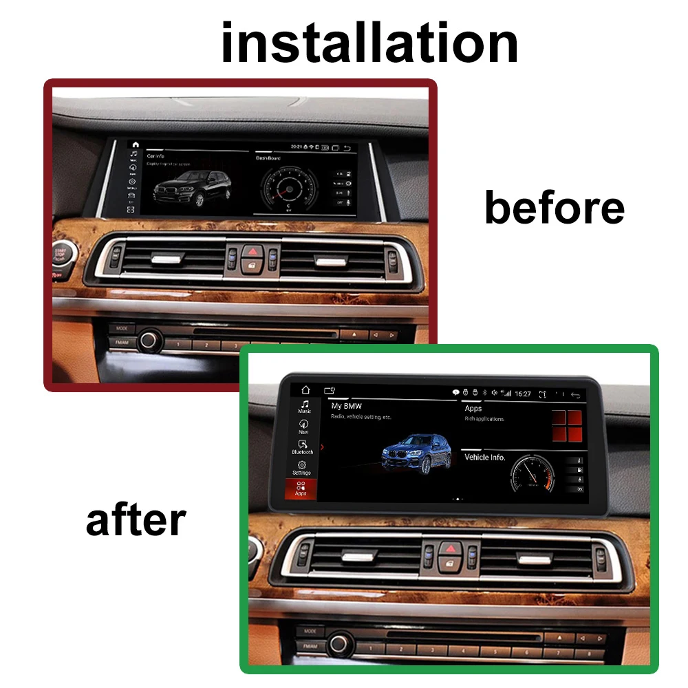 $334.48 12.3 Inch Android 11 Wireless Carplay 1920*720P Car Player Multimedia Navigation For BMW 7 series F01 F02 CIC NBT System