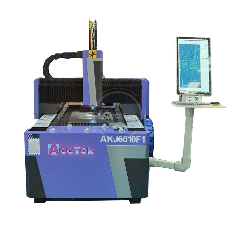 Волоконно-Лазерная режущая машина CNC AccTek резак для листового металла из Китая