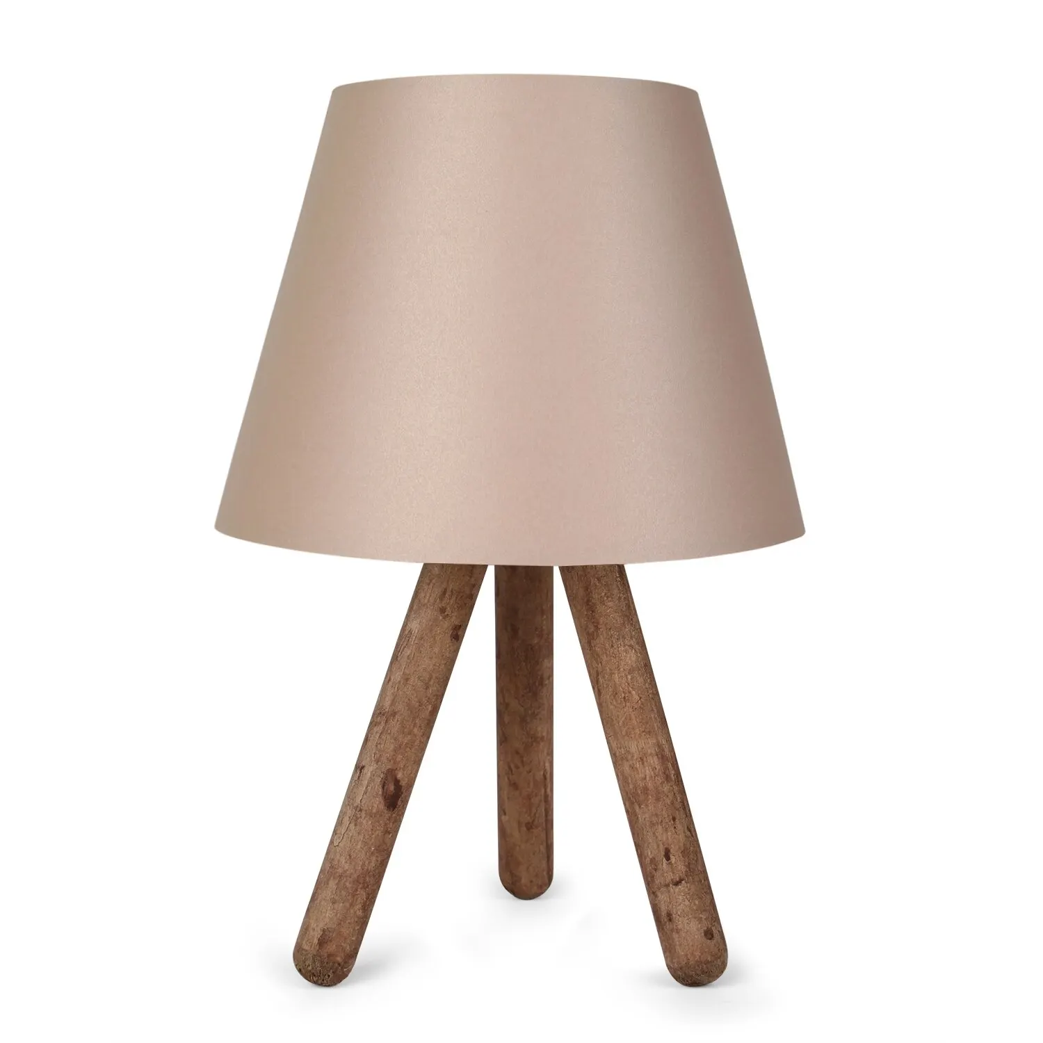 

Wooden Three-Legged Lampshade Cream Coffee AAG-1770