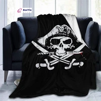 jolly roger pirate banner navajo cubre camara green throw blanket 3d print on demand super comfortable for sofa