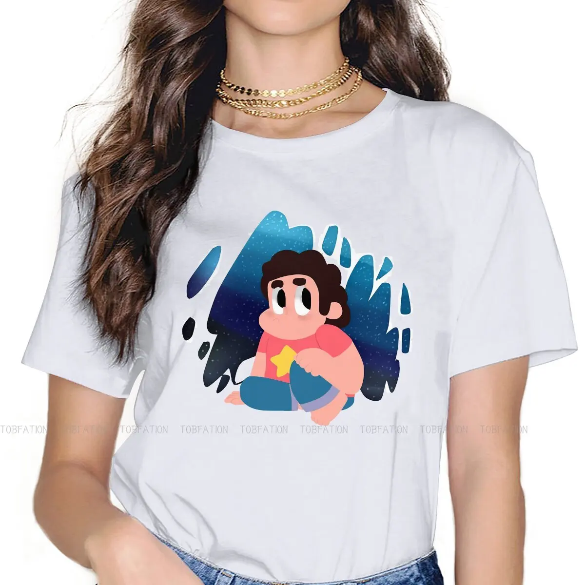 

Kawaii Boy Cute Girls Women T-Shirt Steven Universe American Funny Cartoon 5XL Blusas Casual Short Sleeve Vintage Oversized Tops