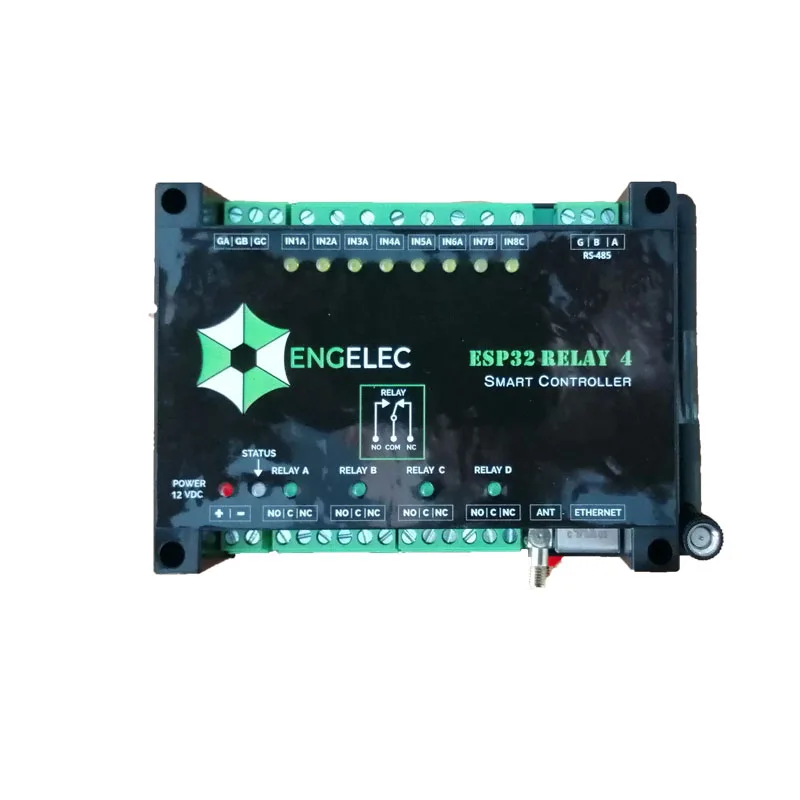 

Wifi/Bluetooth ESP32 relay Ethernet RJ45/Modbus-rtu RS485 communication with SMA antenna/battery RTC CR2032