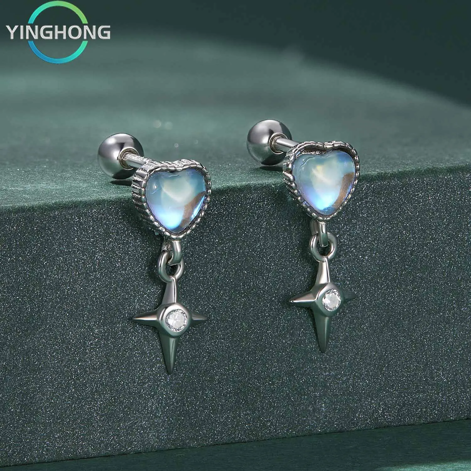 

Женские серьги со звездами Quexiang, из стерлингового серебра 2023 пробы, ювелирные изделия Y2K, изысканный подарок