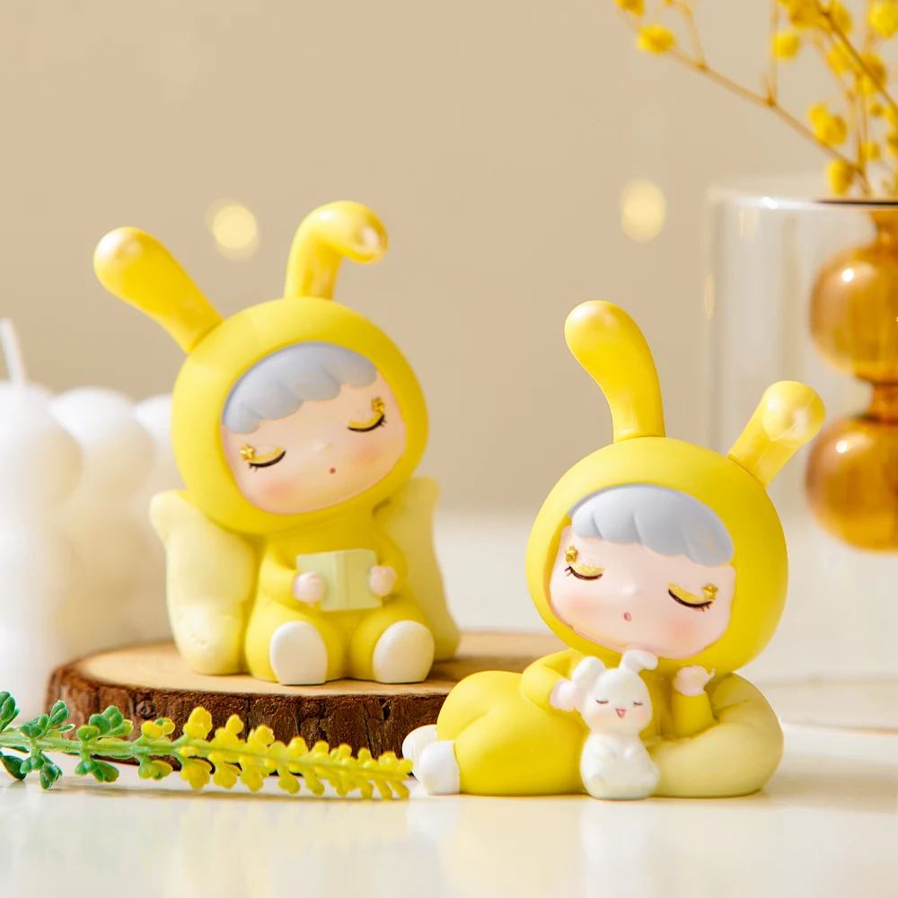 

Kawaii Accessories Cute Rabbit Girl Ornament Resin Office Desktop Decorative Accessories Decorations for Home Children's Gifts
