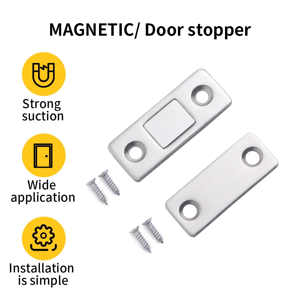 

Magnetic Cabinet 2pcs/Set Catches Magnet Door Stops Hidden Door Closer With Screw For Closet Cupboard Furniture Hardware