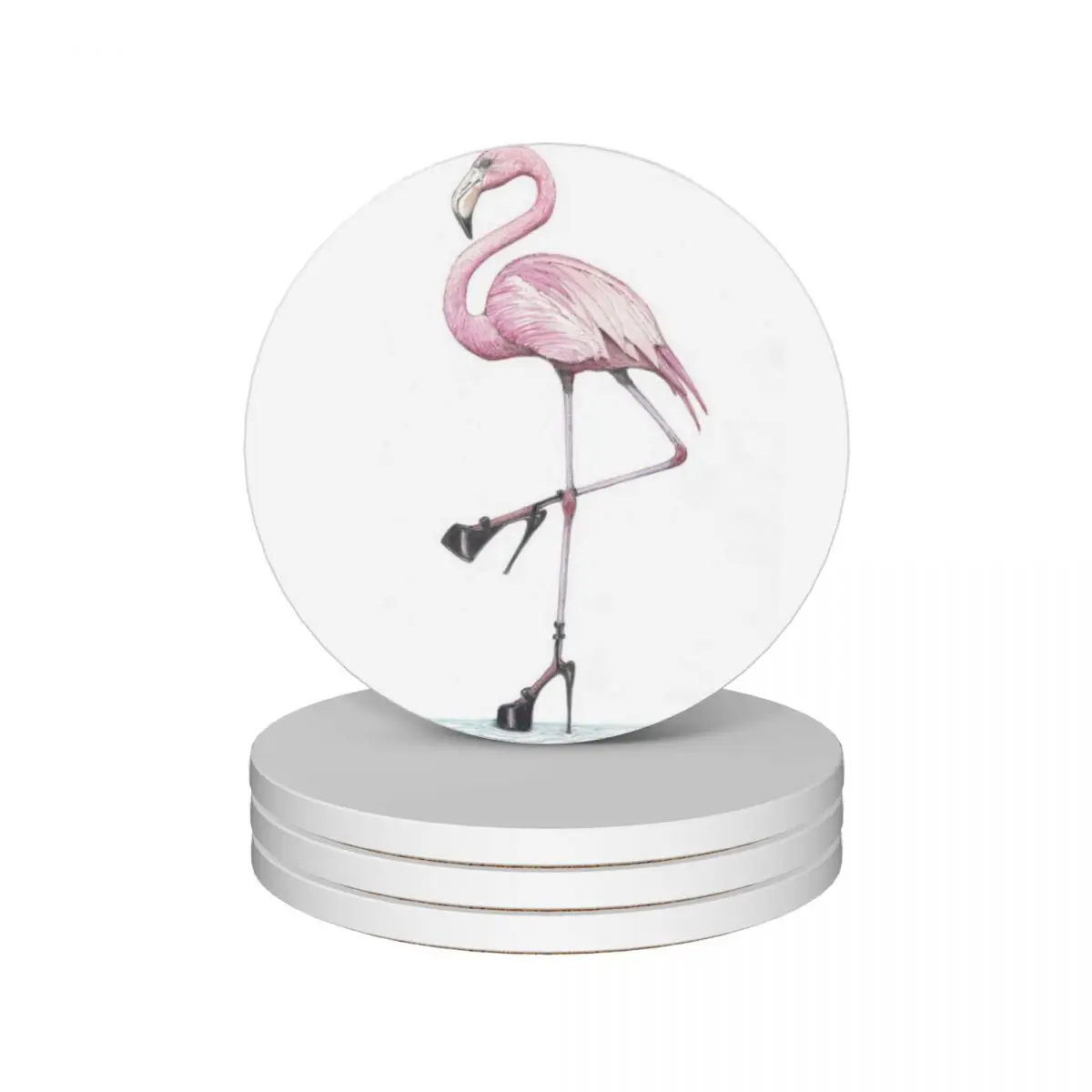 Керамические подставки с фламинго на шпильках (набор из 4 шт.) милый набор милых