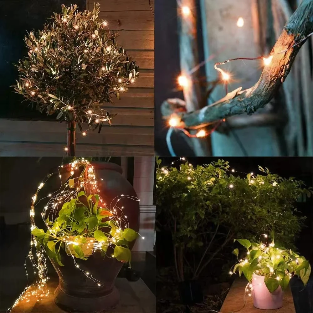 Светодиодные солнечные уличные фонари гирлянда уличный водонепроницаемый