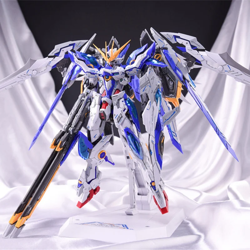 

ZZA Model Kit Mecha Toys CH-01 MG 1/100 Blue Flame Action Figure Alloy Skeleton Assembly Model Anime Wing Assembly Figurine Gift