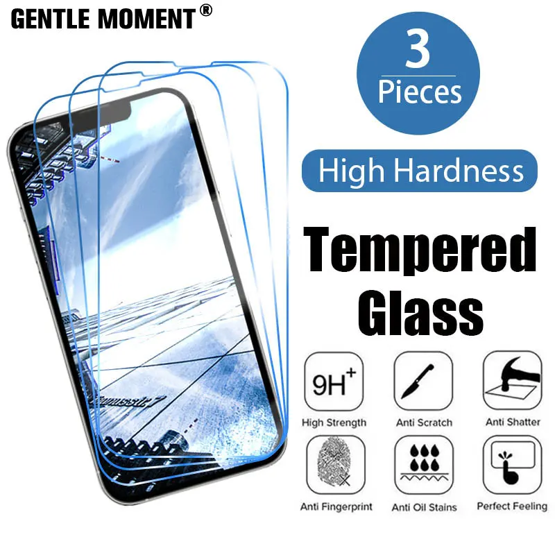 

GENTLE MOMENT Tempered Glass For iPhone 14 13 12 11 Pro Max XR XS X 7 8 Plus SE Mini Film Screen Protector For iPhone 11 14 13