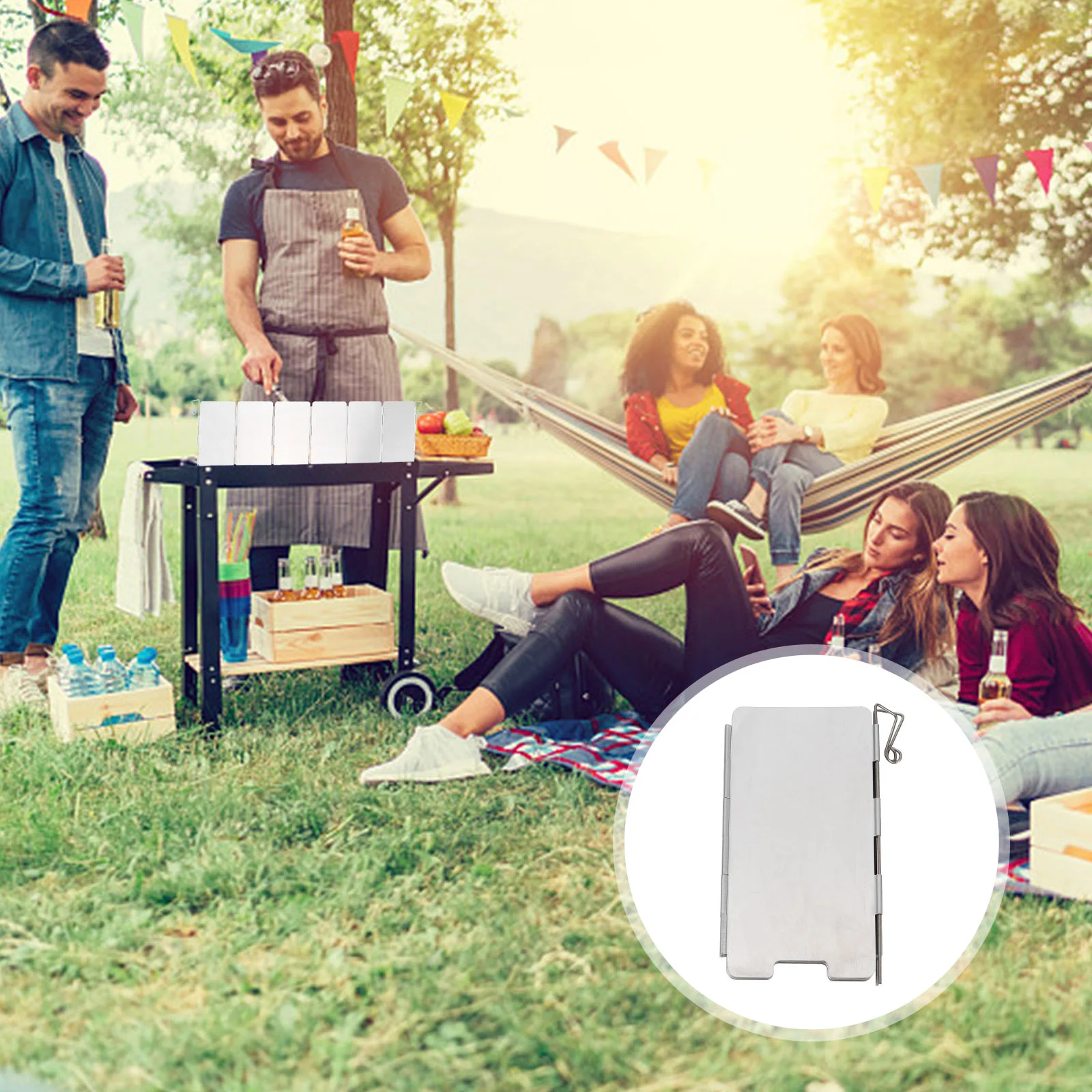 

Stove Windshield Portable Gas Hob Outdoor Folding Screen Mini Camping Supply Aluminum Alloy Burner Windscreen Cooker